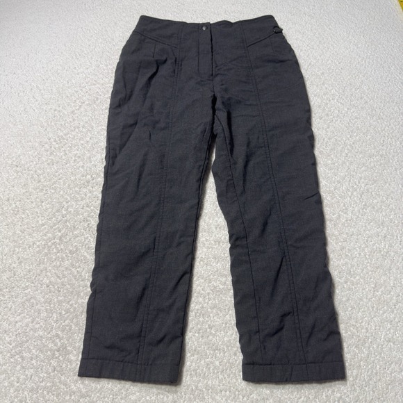 LL Bean Women Capri Pants Wool Blend Dark Grey Cropped Ski Outdoor Petite S/6 - Picture 1 of 11